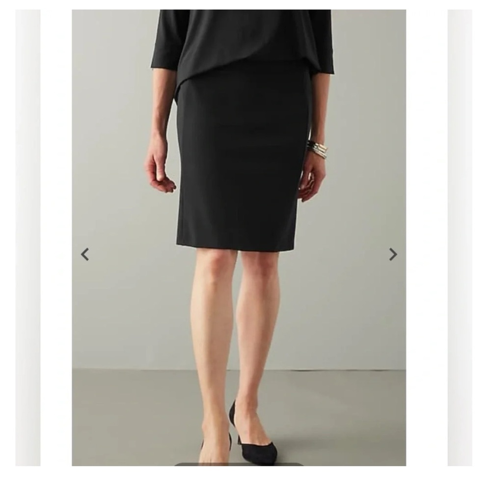 J. Jill Wearever Collection Black Pencil Skirt Medium Tall